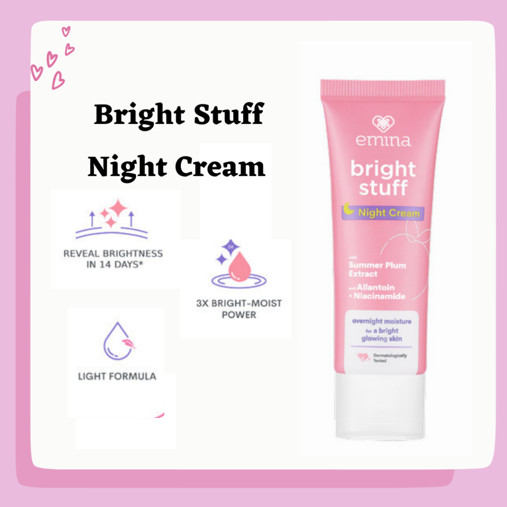 Jual Emina Bright Stuff Night Cream 20gr Shopee Indonesia