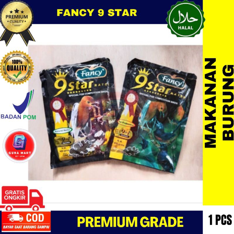Jual Makanan Pakan Burung Fancy 9 STAR 450 gram Pur Voer Kasar Herbal ...