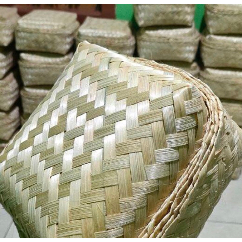 Jual Besek Bambu Kerajinan Bambu Tempat Nasi Per Lusin 20x20