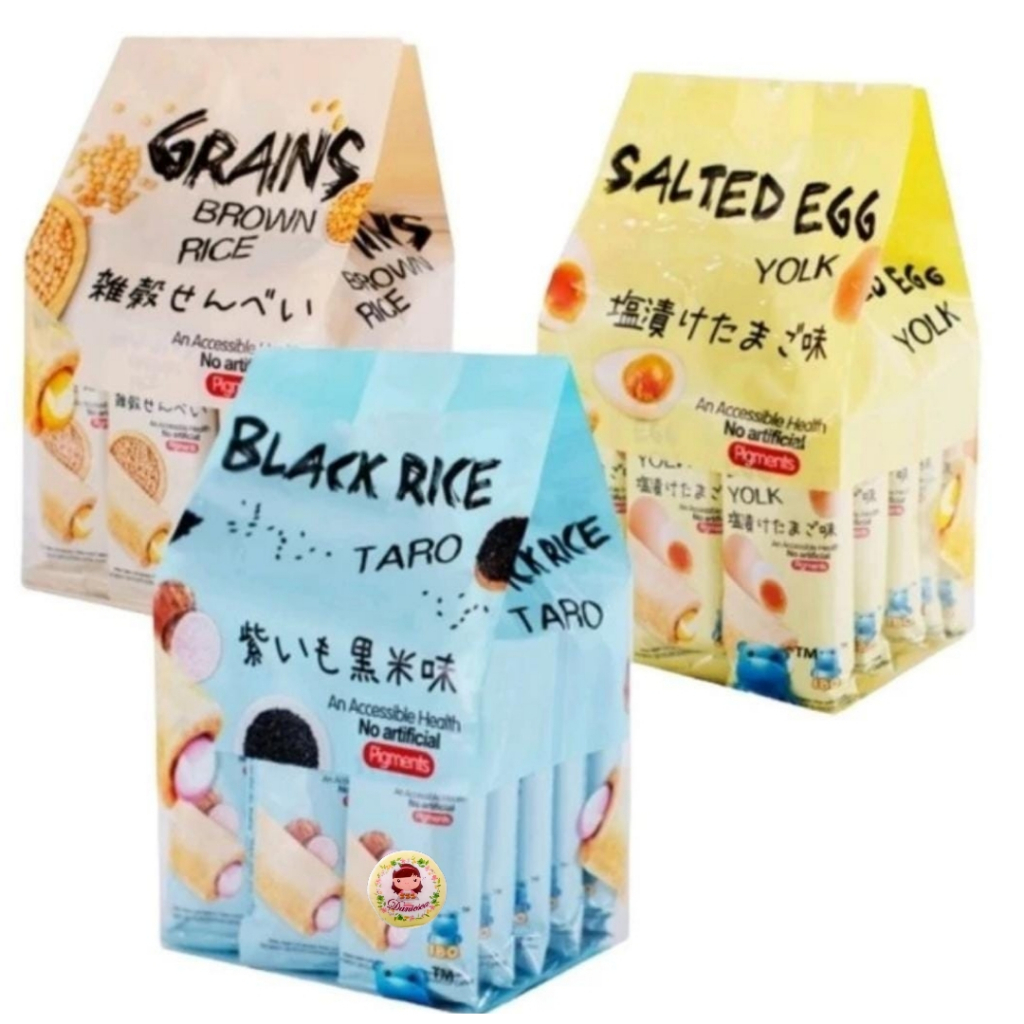 Jual Snack import | Eceran IBO Salted Egg Yolk, Black Rice Taro, Brown ...