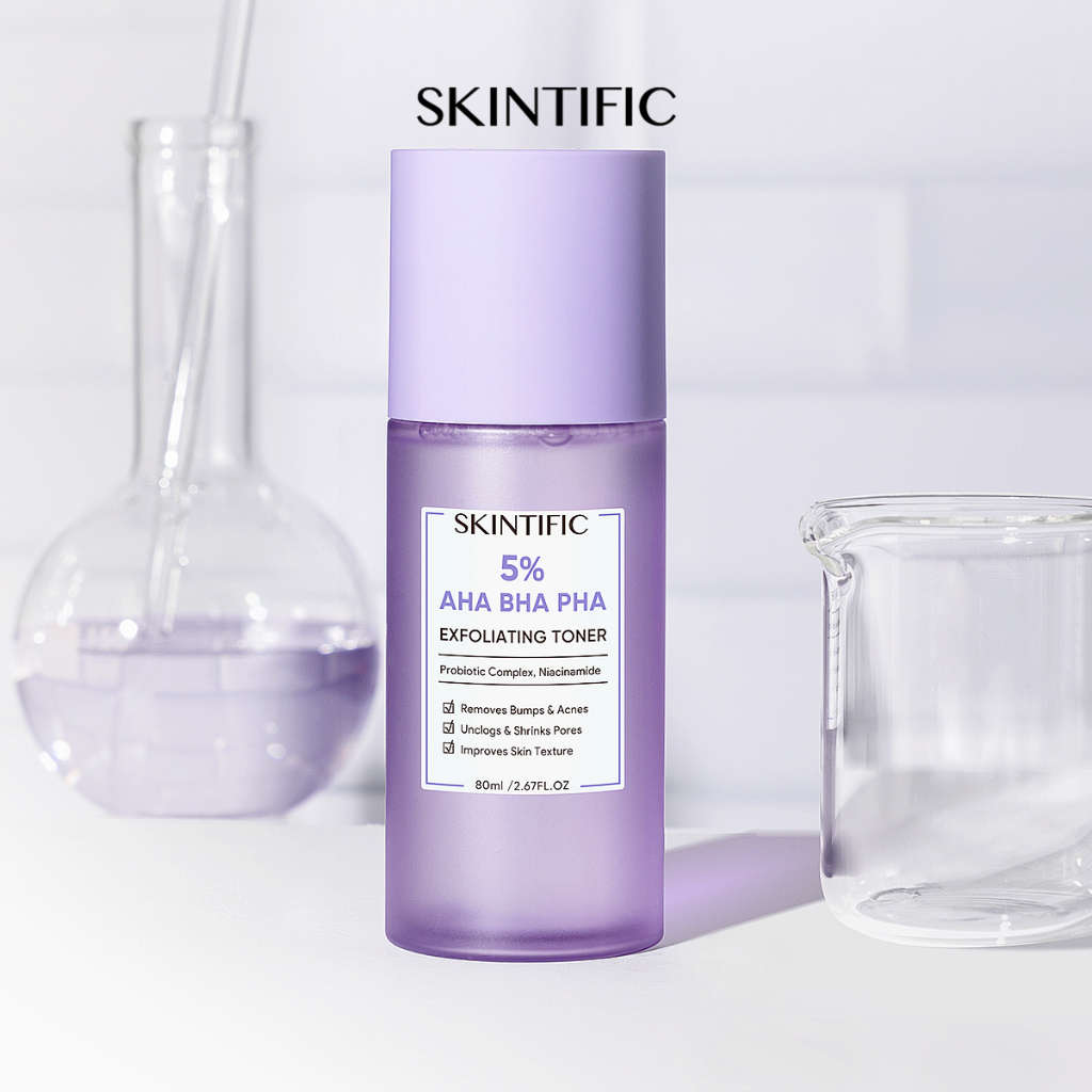 Jual SKINTIFIC 5 Aha Bha Pha Exfoliating Toner Gentle Exfoliator Peeling Exfoliating 80ml