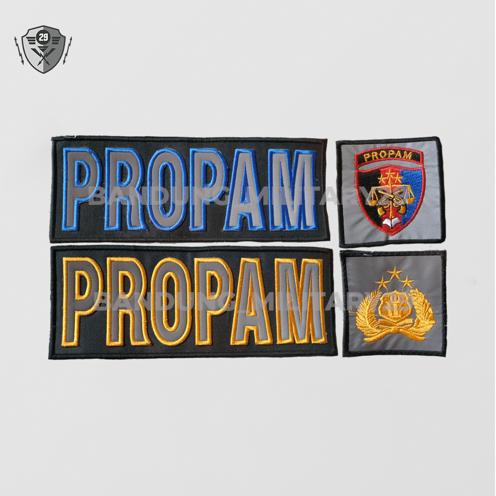 Jual Logo PROPAM Polri Polisi Patch Bordir Velcro Fullset | Shopee