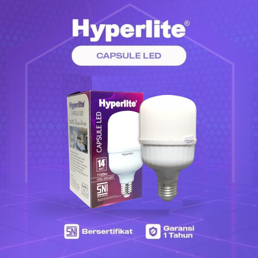 Jual Lampu LED / Bohlam LED Capsule Hyperlite 14 Watt | Shopee Indonesia