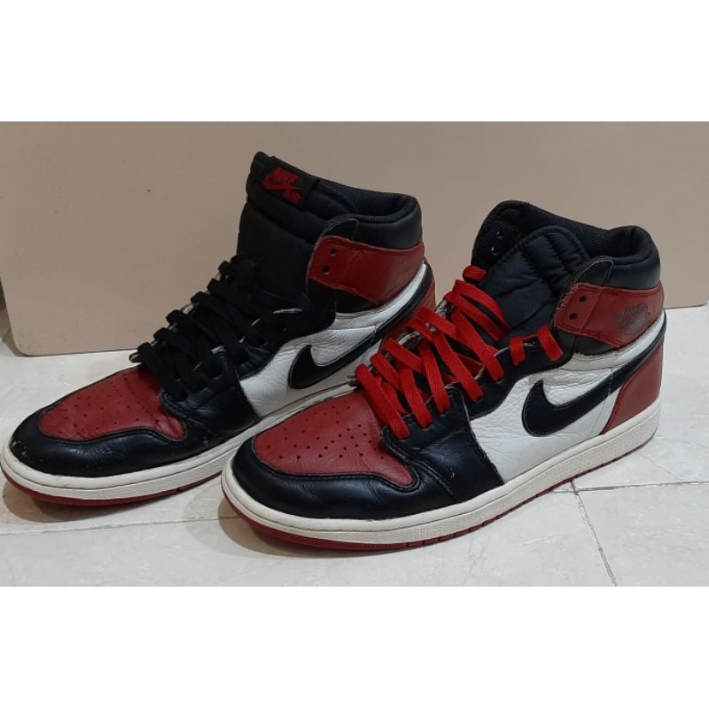 Jual Nke Air Jordan 1 Retro High Og Bred Toe Gym Red Black Summit White Shopee Indonesia 1279