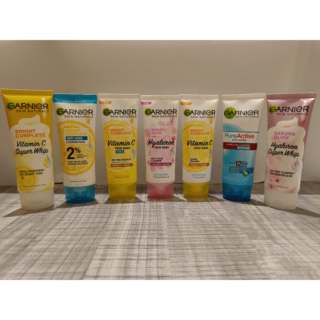 Jual Garnier Women Facial Foam Face Wash Scrub Gel 100ml Shopee Indonesia