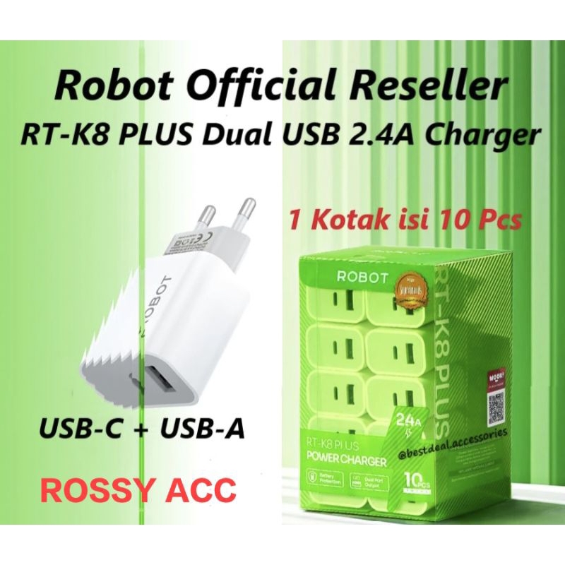 Jual Adaptor Robot Rt K Plus A Dual Output Usb C Usb A Shopee Indonesia