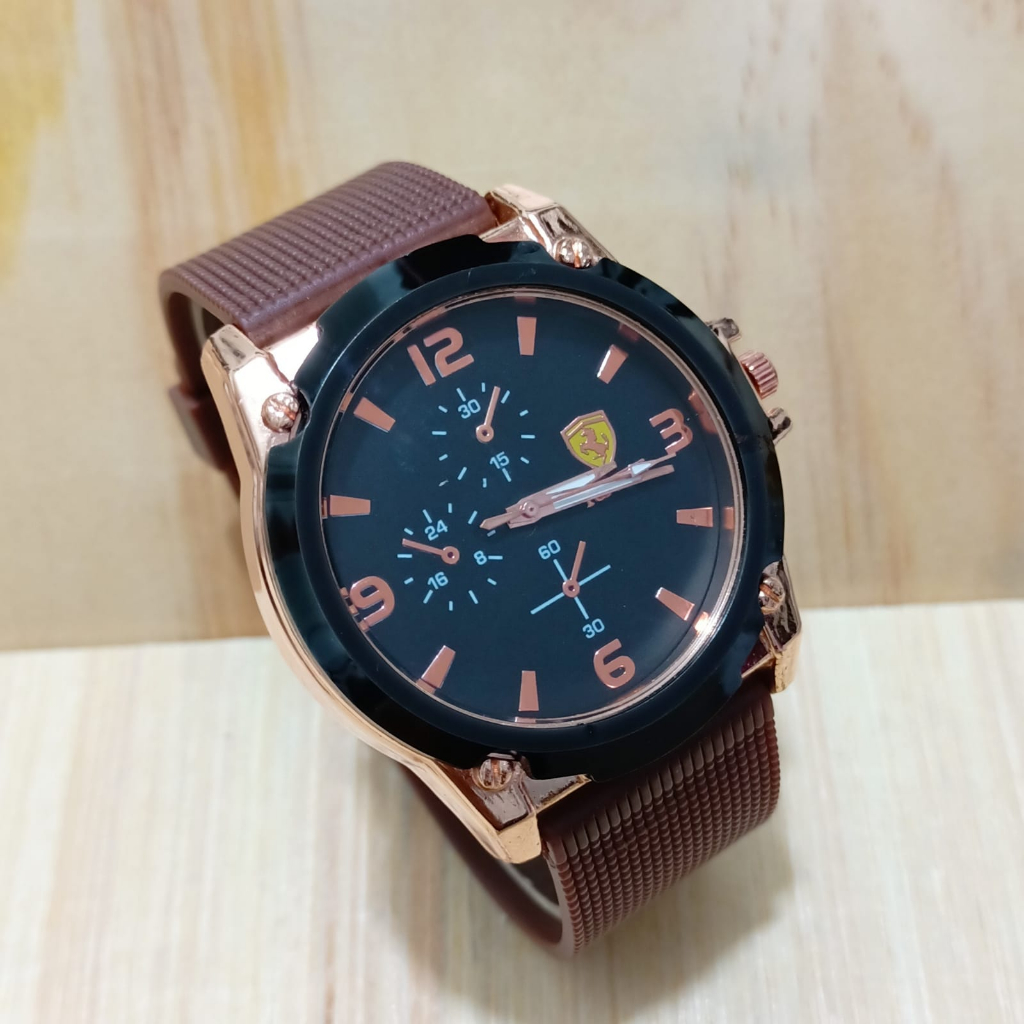 Jual jam tangan pria tali karet masa kini jam tangan casual pria ...