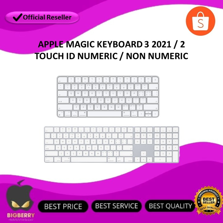 Jual Apple Magic Keyboard 3 2021 /2 Touch ID Numeric Gray Silver Resmi ...