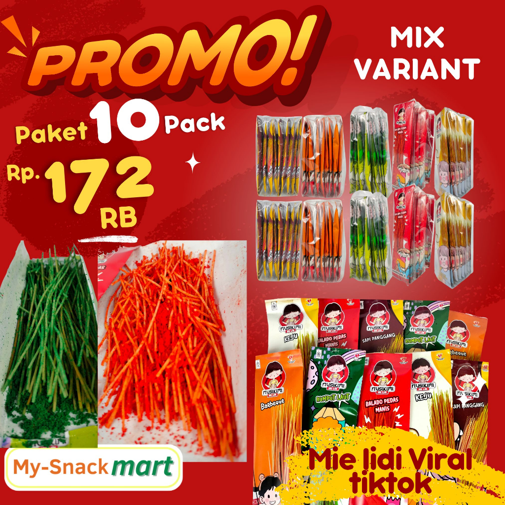 Jual 10pack Mie Lidi Viral Tiktok Lebih Murah Shopee Indonesia