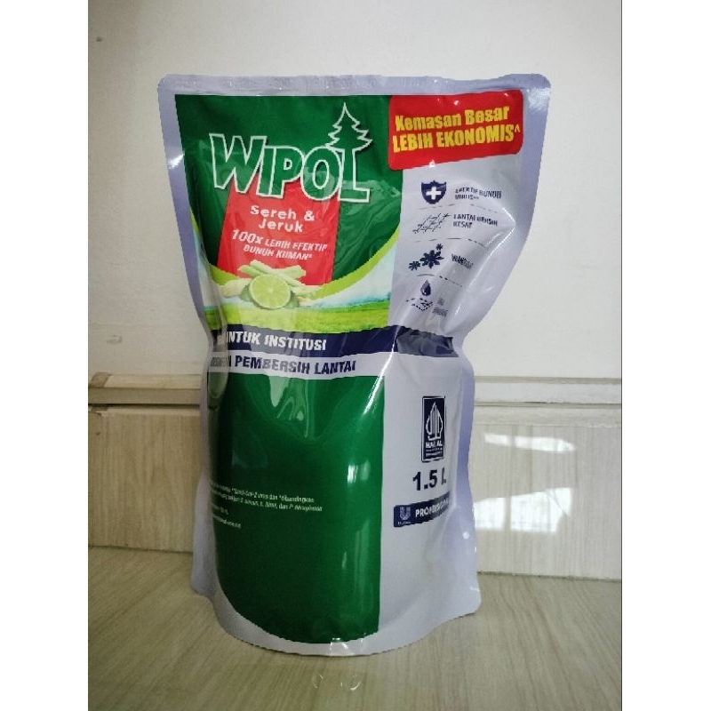 Jual WIPOL DISINFEKTAN PEMBERSIH LANTAI SEREH & JERUK REFILL 1,5L ...