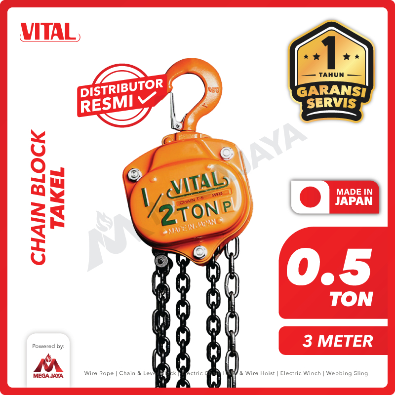 Jual VITAL Chain Block / Takel 0.5 Ton x 3 Meter | Shopee Indonesia