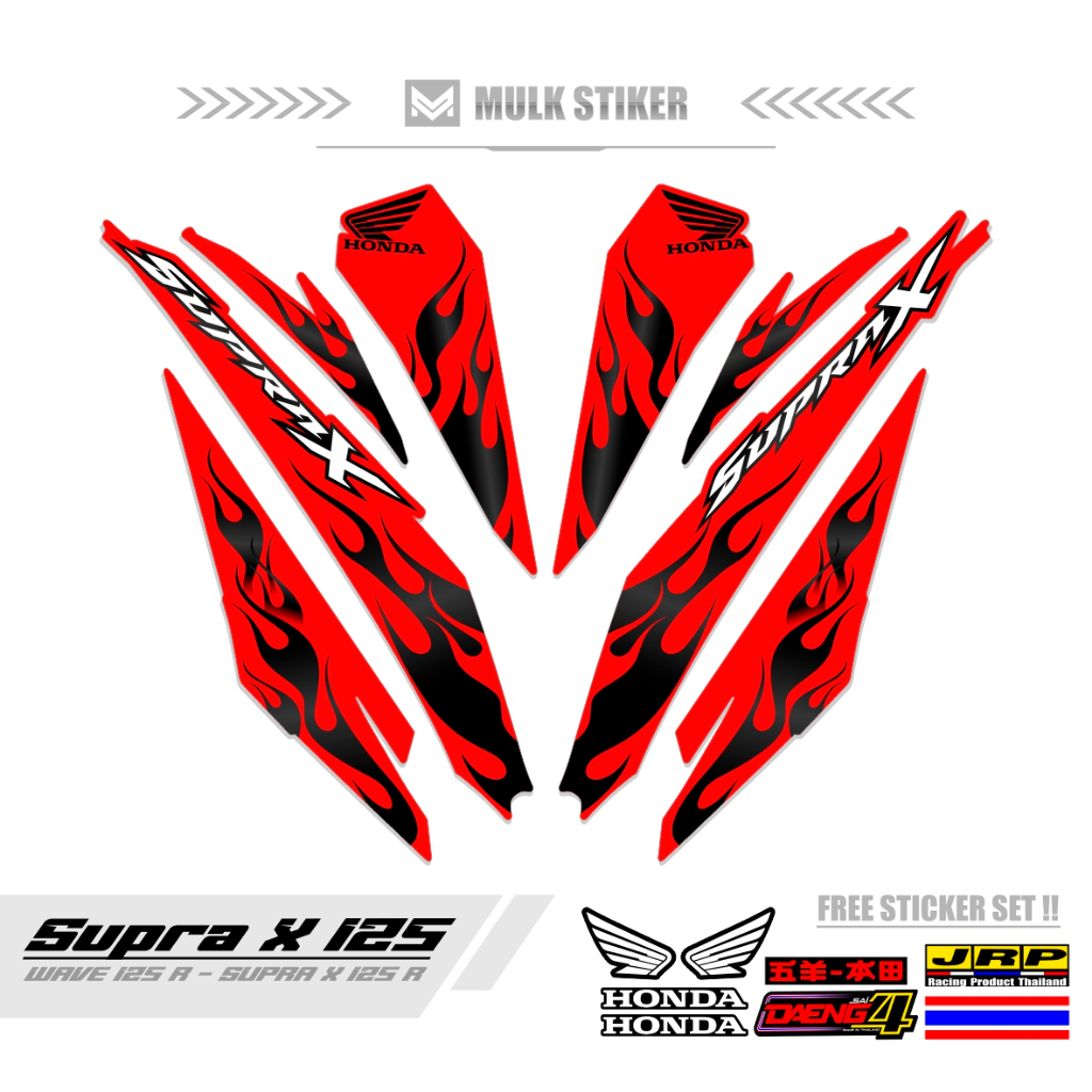 Jual Striping Supra X R New Motif Stiker Supra X Fi Sticker Supra X R