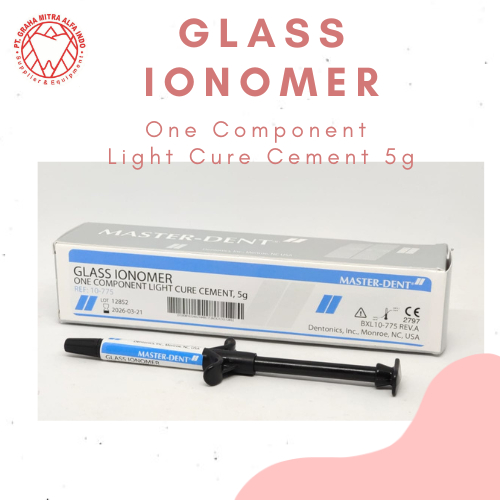 Jual Dental MasterDent Glass Ionomer one component light cure cement