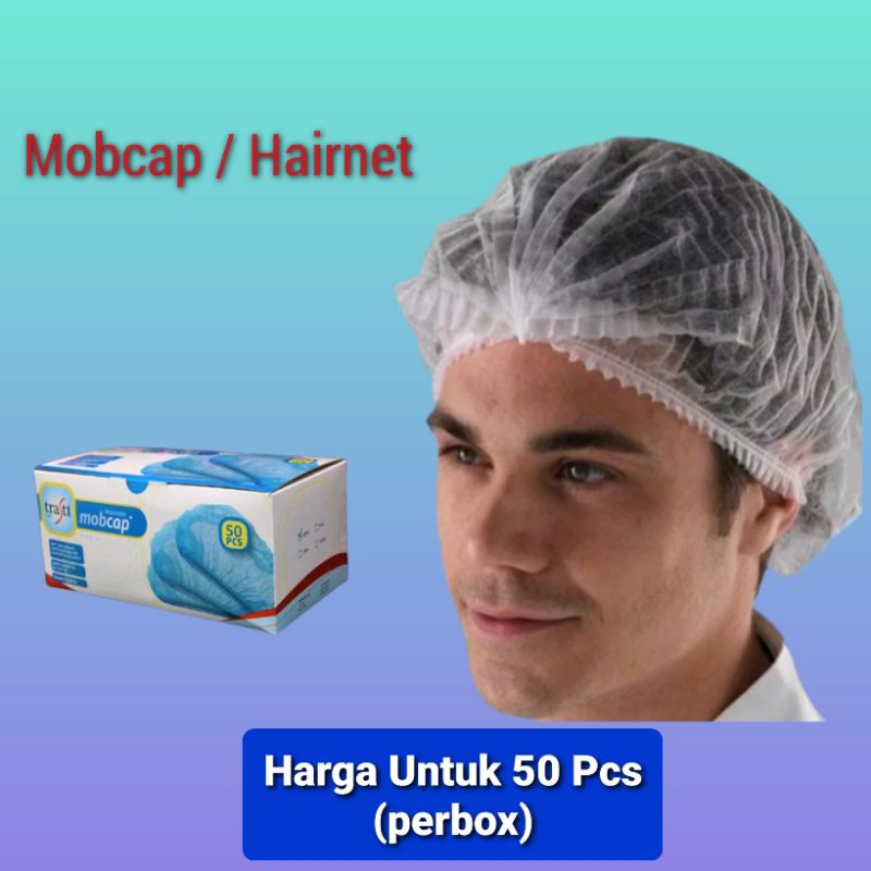 Jual Medis Mob Cap Disposable Hair Cap Nurse Cap Head Cap Merk