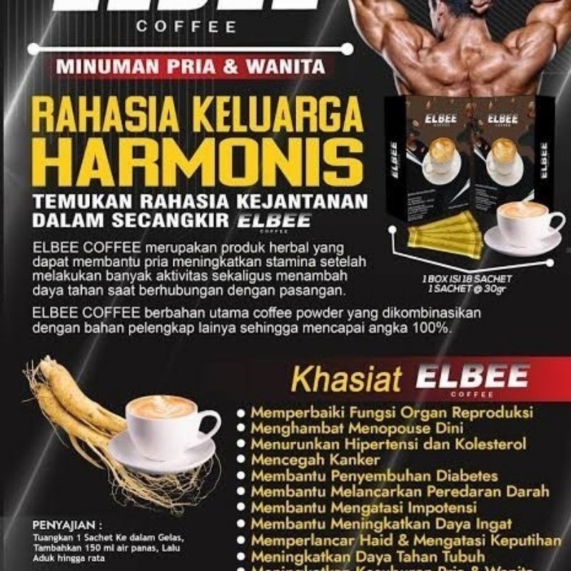 Jual ELBEE COFFEE | ELBEE KOPI 1 BOX isi 10 Sachet | Shopee Indonesia