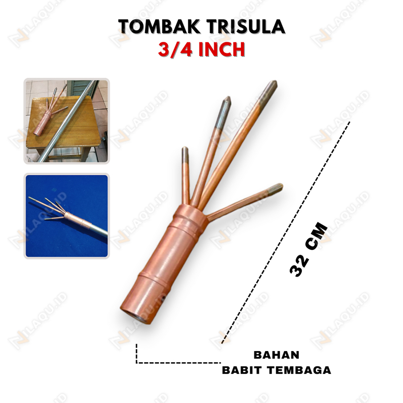 Jual Penangkal Petir Trisula 3/4 Inch Lightning Rod Splitzen | Shopee ...