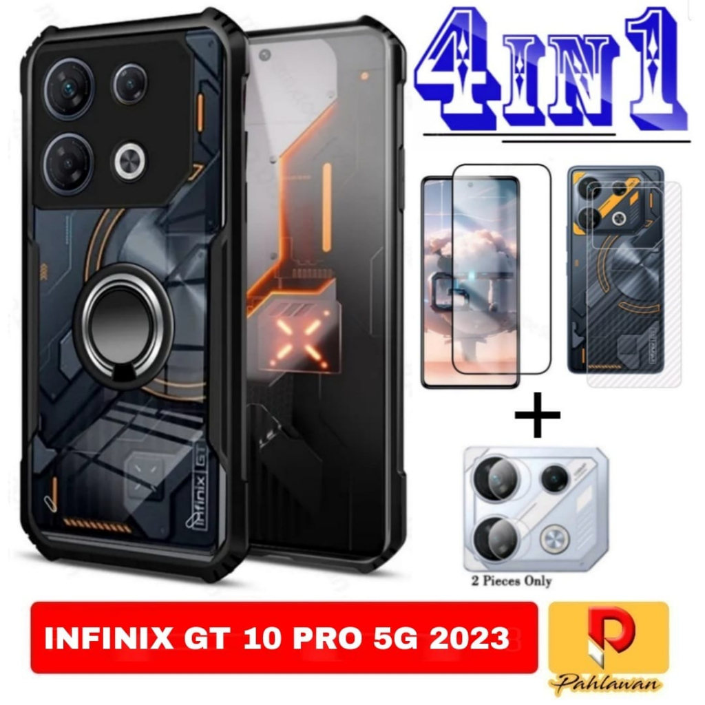 Jual Paket 4in1 Casing Infinix GT 10 Pro 5G 2023 Hard Soft Case Anti ...