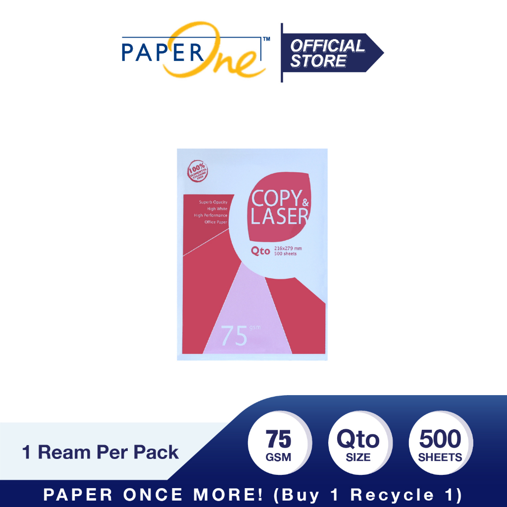 Copy & Laser Kertas Q4 75gr Copier 1 Rim (500 lembar) Kertas HVS (4)