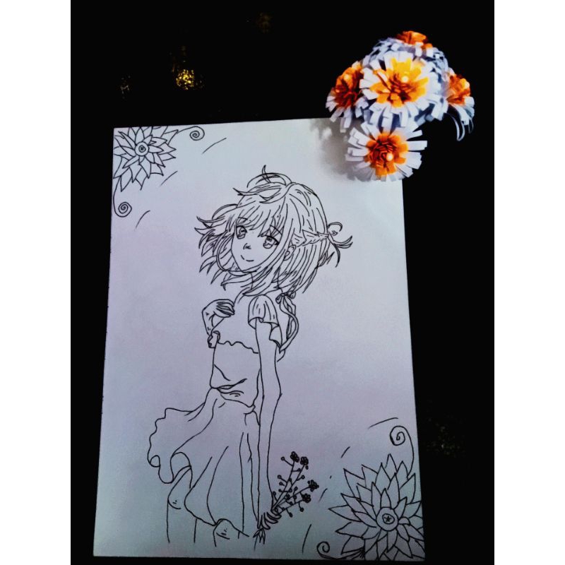 Jual sketsa gambar Anime ukuran A4 | Shopee Indonesia