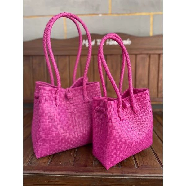 Jual Tas Anyaman Plastik Jali Pastel Tas Bali Tas Anyaman Tas Tote Shopee Indonesia 5153