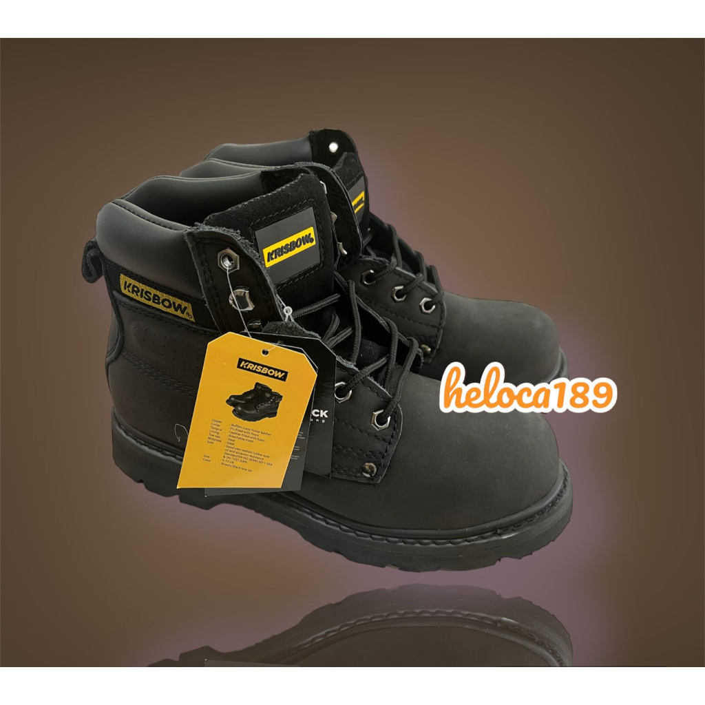 Jual Vulcan Safety shoes hitam Krisbow Shopee Indonesia