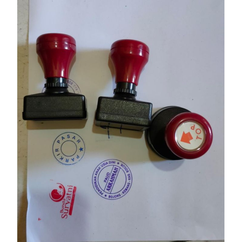 Jual Stempel Otomatis Warna Ukuran Standar Bonus Tinta | Shopee Indonesia