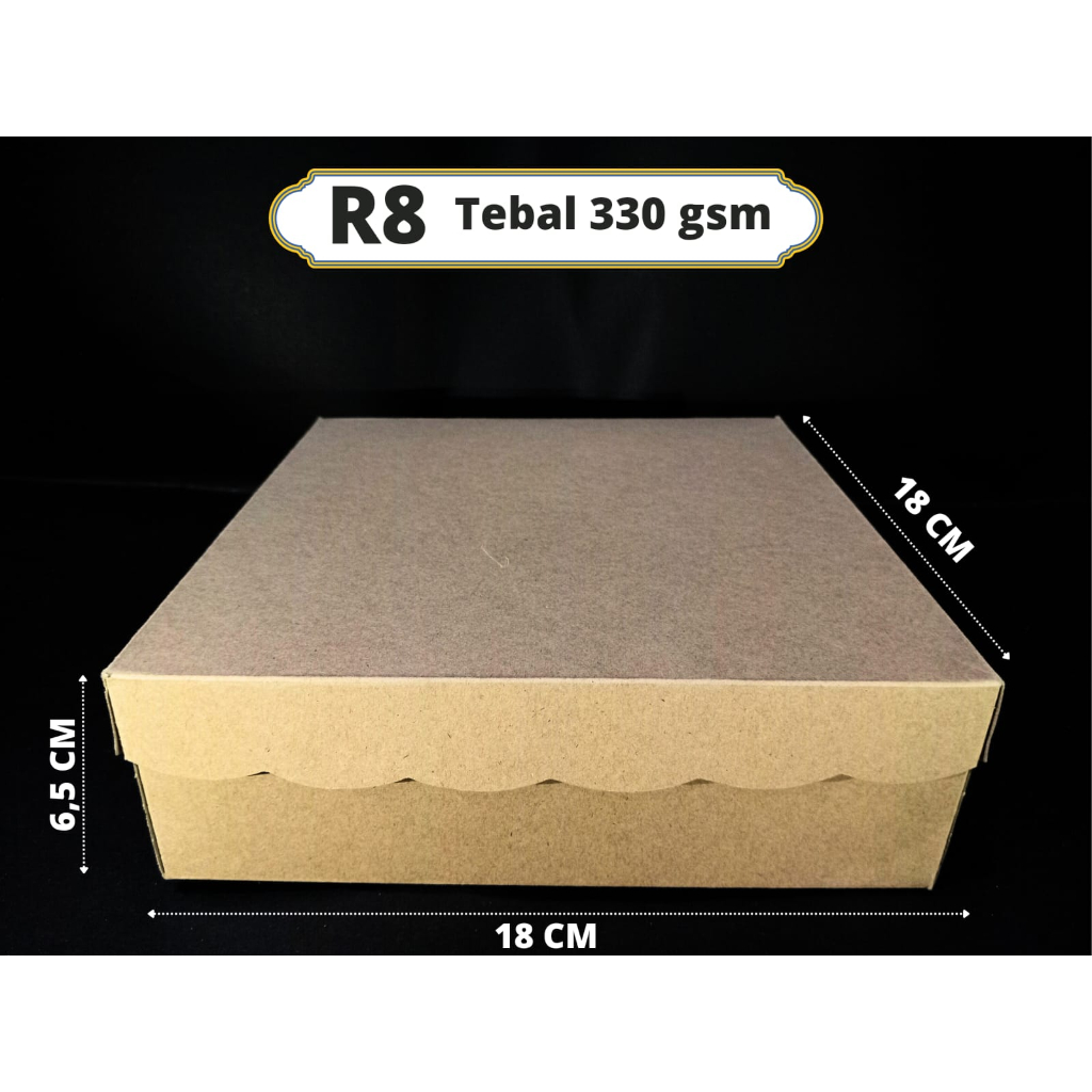 Jual Dus Kotak Makan R8 18cm x 18cm x 7cm Kraft Cokelat (Ketebalan ...
