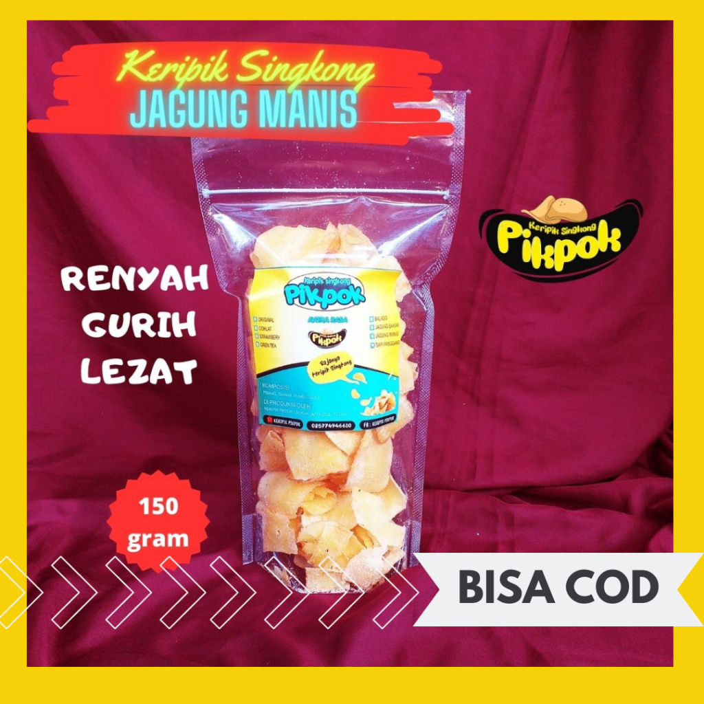 Jual Kripik Singkong Keripik Singkong Cemilan Kekinian Rasa Jagung