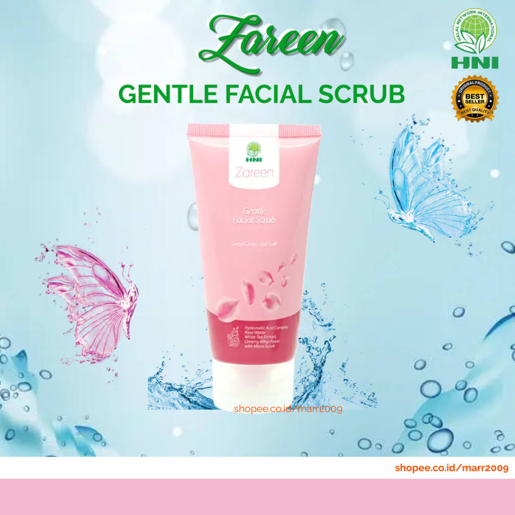 Jual Skincare Zareen Zareen Gentle Facial Scrub Sabun Wajah Hni Hpai Shopee Indonesia