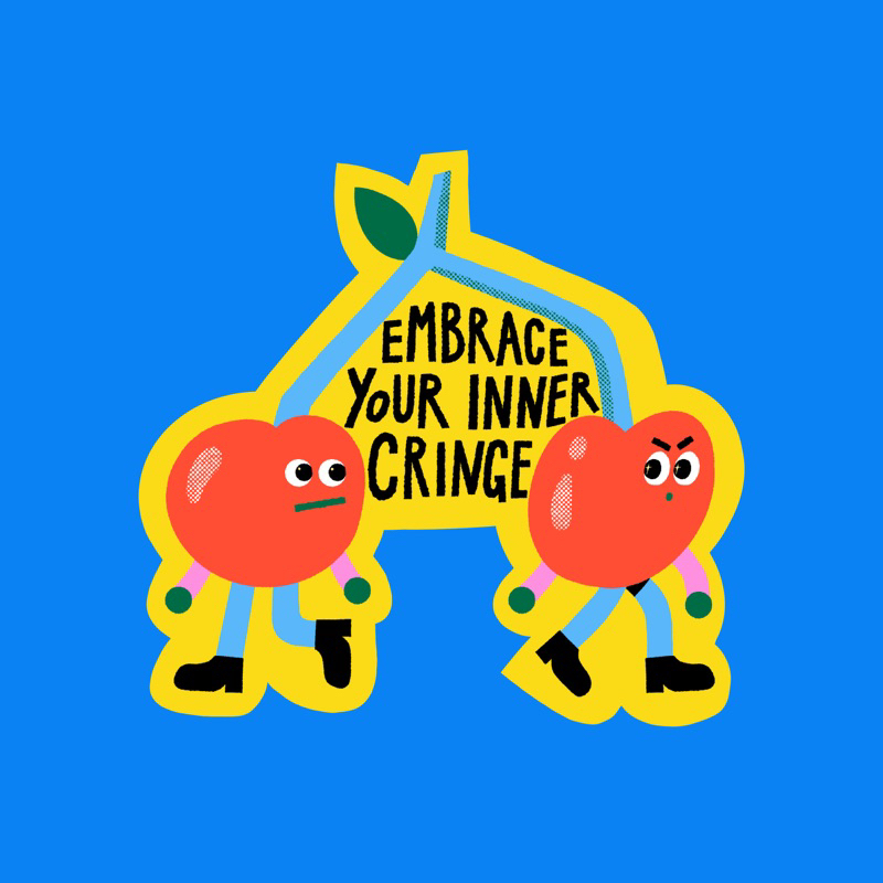 Jual Embrace Your Inner Cringe Sticker | Shopee Indonesia