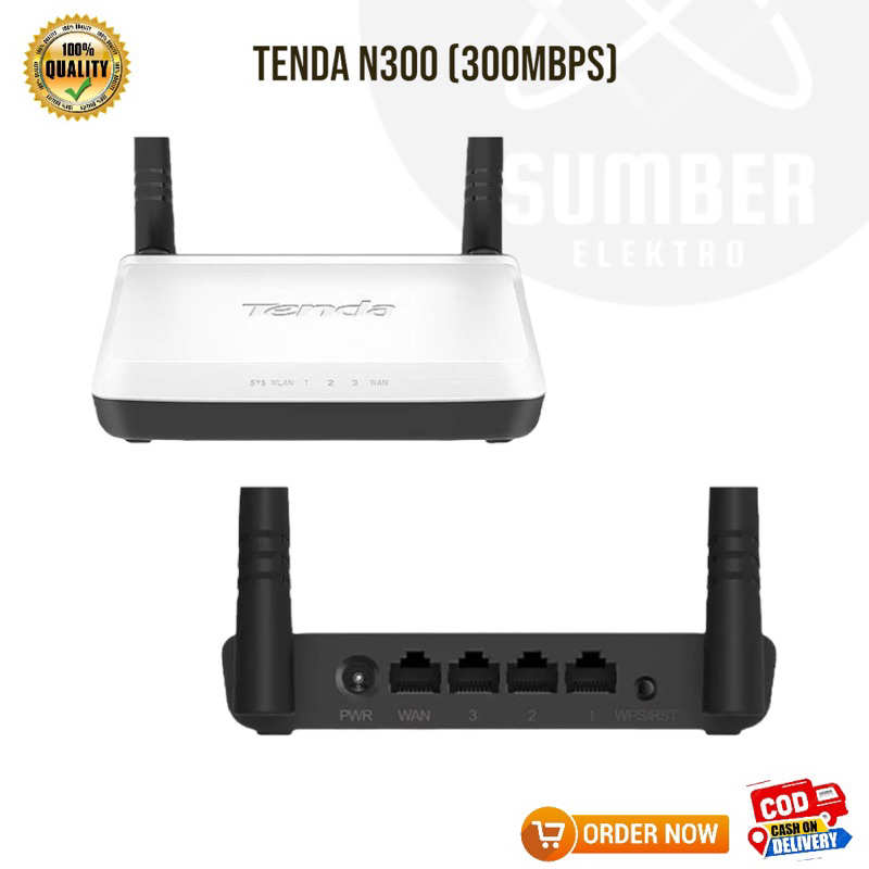 Jual ROUTER WIFI TENDA N300 300Mbps ACCESS POINT WIRELESS | Shopee ...