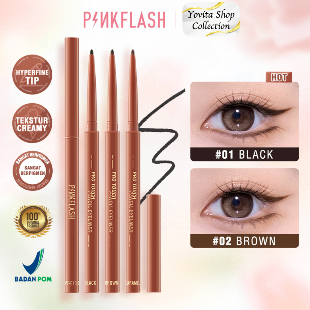 Jual Eyeliner Pinkflash Hyperfine Halus Gel Pensil Pigmen Tinggi Tahan Air Tahan Lama Eyeliner