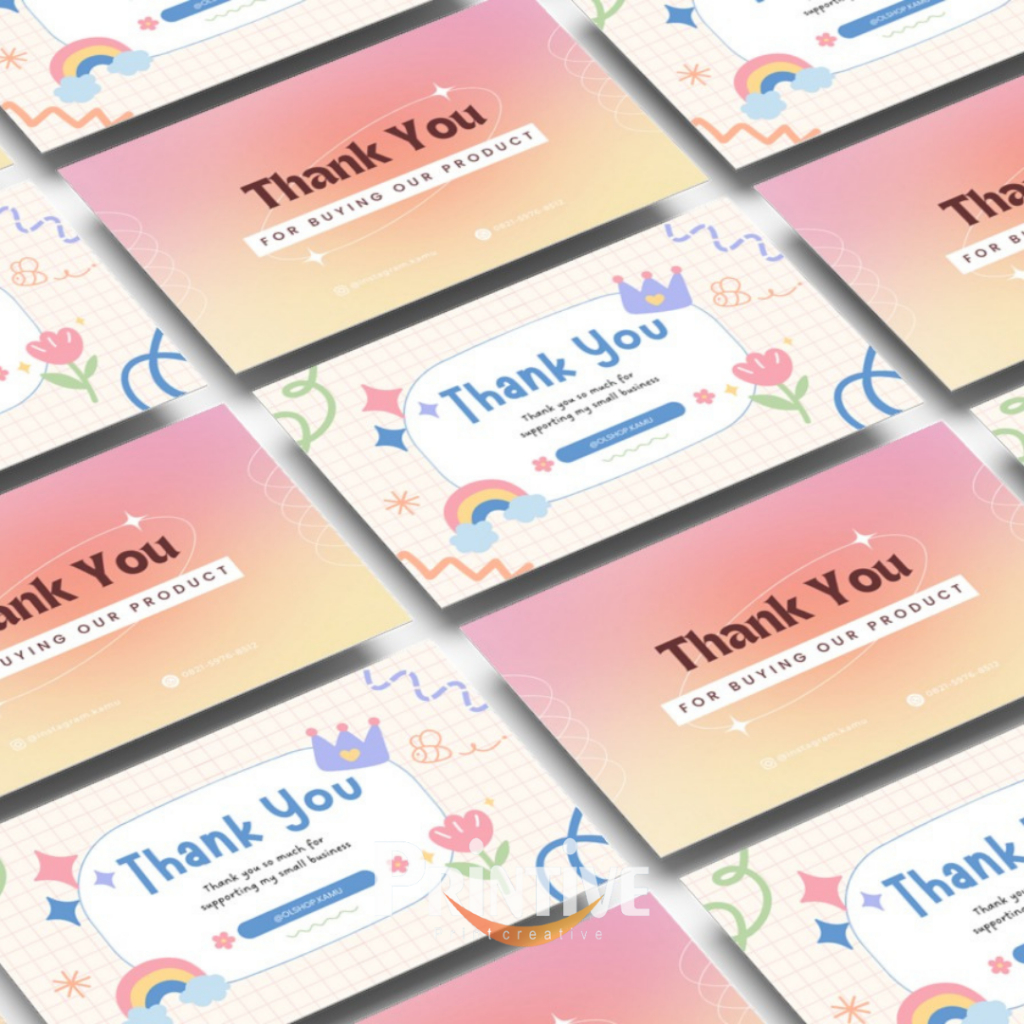 Jual Custom Thank You card Thank You Card Online Shop Greeting card