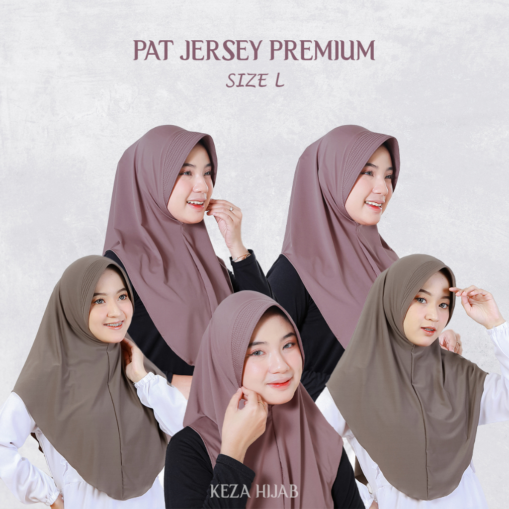 Jual Size L Khimar Instant Bergo Hamidah Hijab Jersey Pad Jahit Rapih Shopee Indonesia