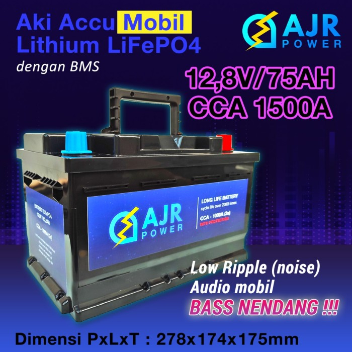 Jual ACCU AKI Lithium LiFePo4 AUDIO MOBIL HI LUX MUX PAJERO FORTUNER