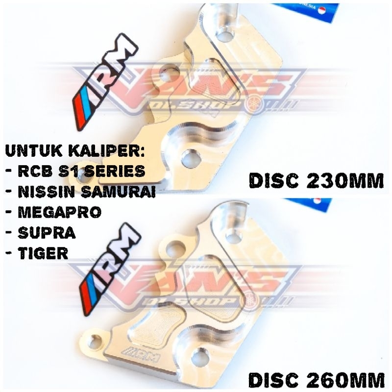 Jual Bracket Breket Kaliper Nissin Samurai 2P RCB S1 2P All Aerox 155 ...