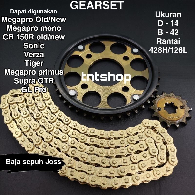 Jual Gear Gir set paket Megapro new Sonic cb 150r old cbr 150r old