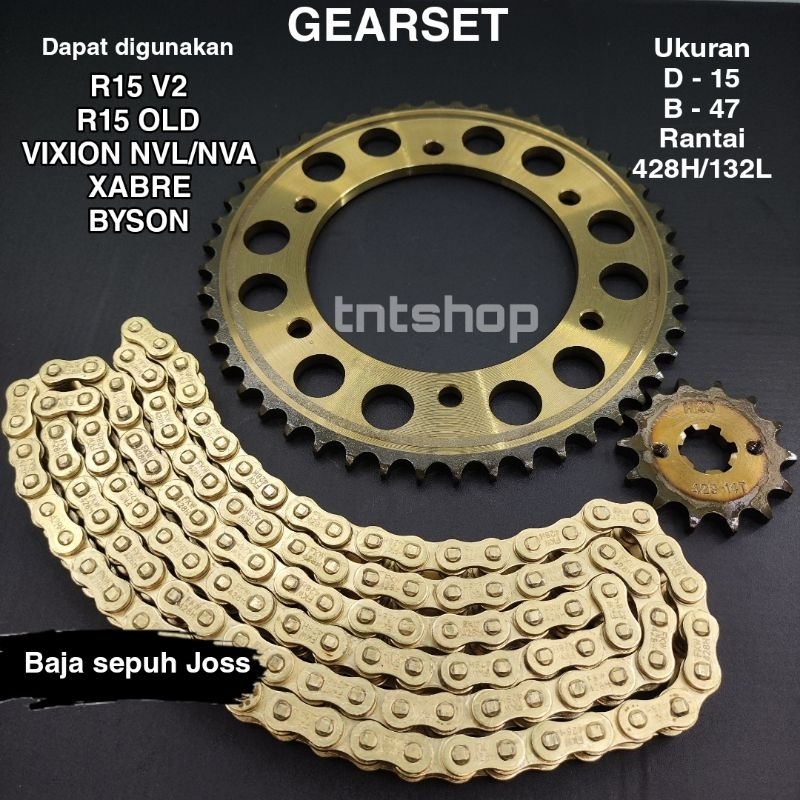 Jual Gear gir set R15 V2 Old BYSON XABRE VIXION NVL GEARSET GIRSET GER
