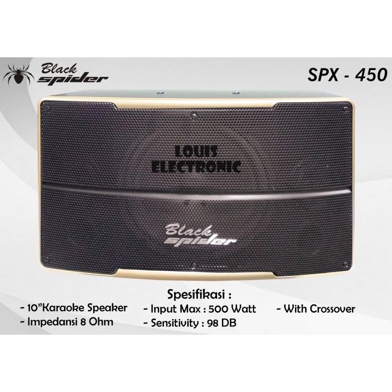 Jual Speaker Pasif 10 Inch Black Spider SPX 450 SPX450 BlackSpider