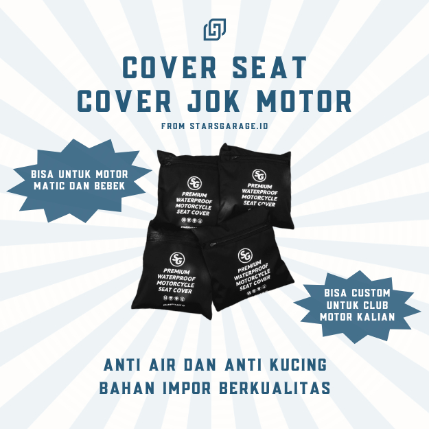 Jual Sarung Jok / Cover Jok Motor Anti Air Anti Cakar Kucing 100