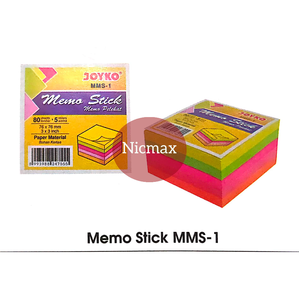 Jual Memo Stick / Sticky Note / Kertas Memo / Memo Tempel Joyko MMS-1 ...