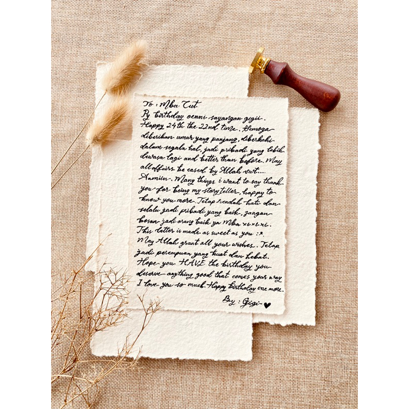 Jual Jasa Tulis Surat - Surat Aesthetic - Hand Lettering - Modern ...