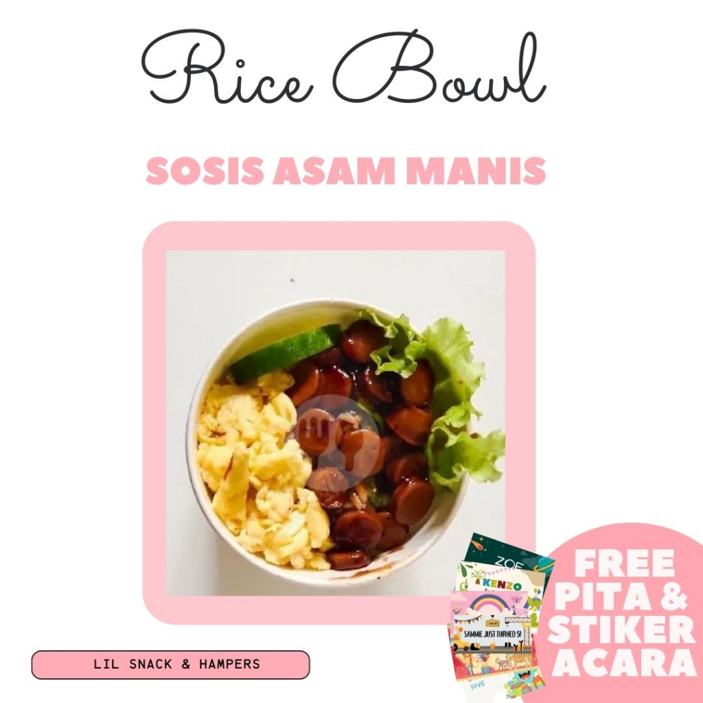 Jual LILSNACK - Rice Bowl Box Bento Ulang Tahun Ultah Anak Nasi Sosis ...