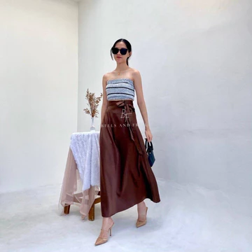 KANSHA Rok Lilit Satin Rok Kondangan A Line Flare Bawahan Kebaya B1084