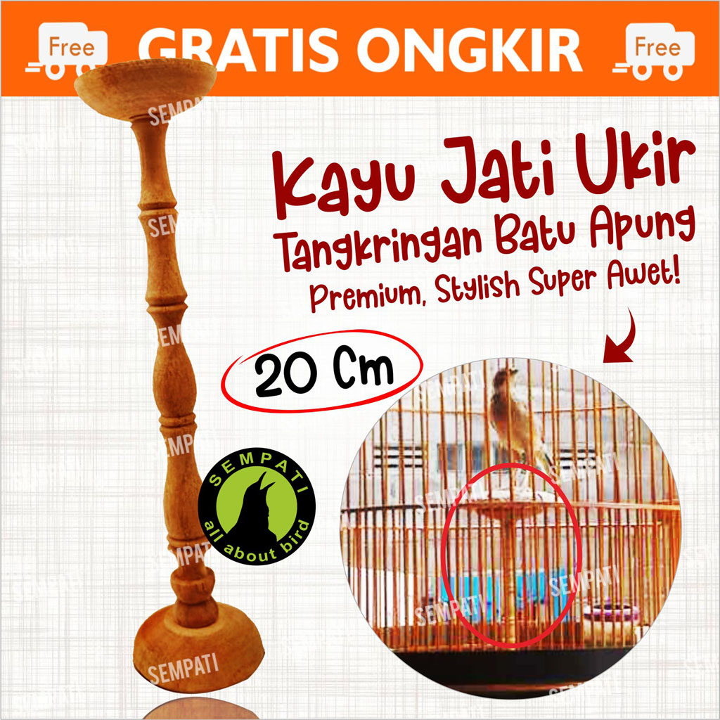 Jual Tangkringan Branjangan Cm Kayu Batu Apung Sangkar Kandang