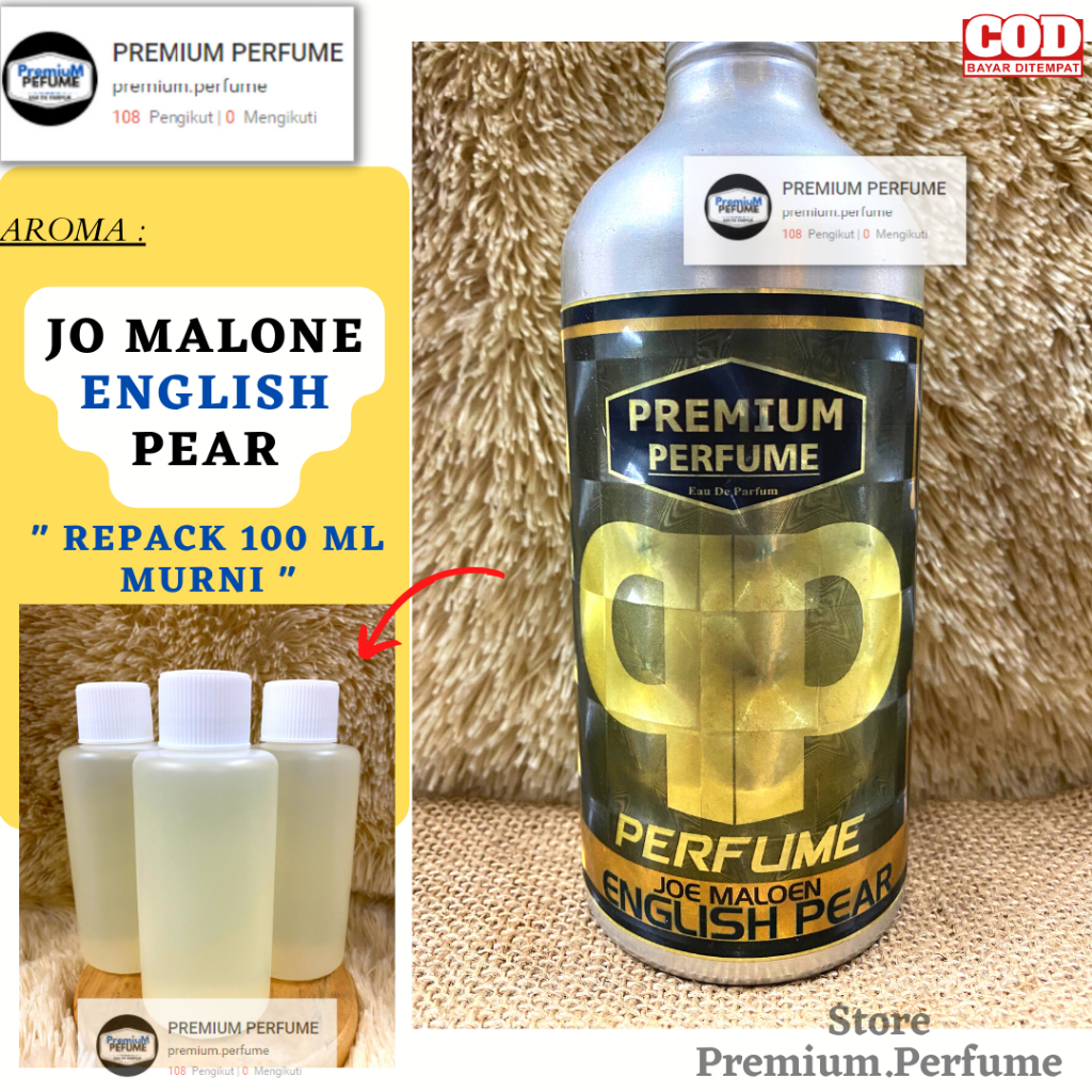 Jual Bibit Parfume Refil Jo Malone English Pear Repack 100 ML By
