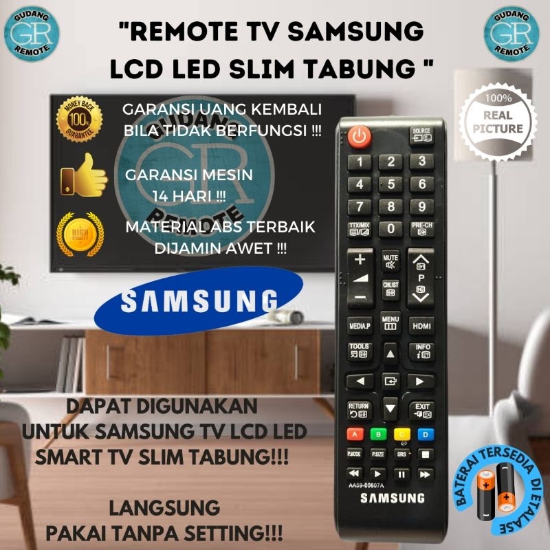 Jual Remote Tv Samsung Lcd Led Slim Tabung Aa A Shopee Indonesia