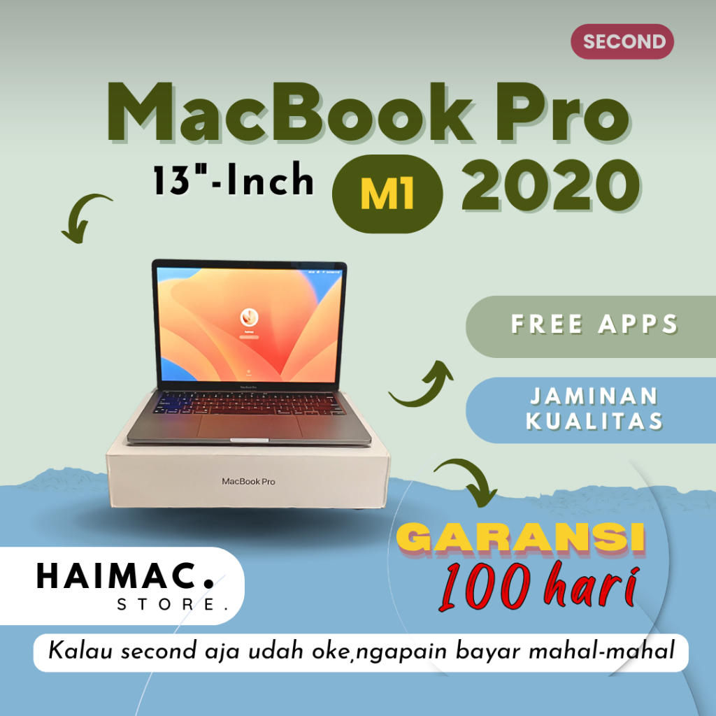 Jual MacBook Pro M1 2020 13 Inch RAM 8GB 16GB SSD 256 512 GB CTO - LIKE ...