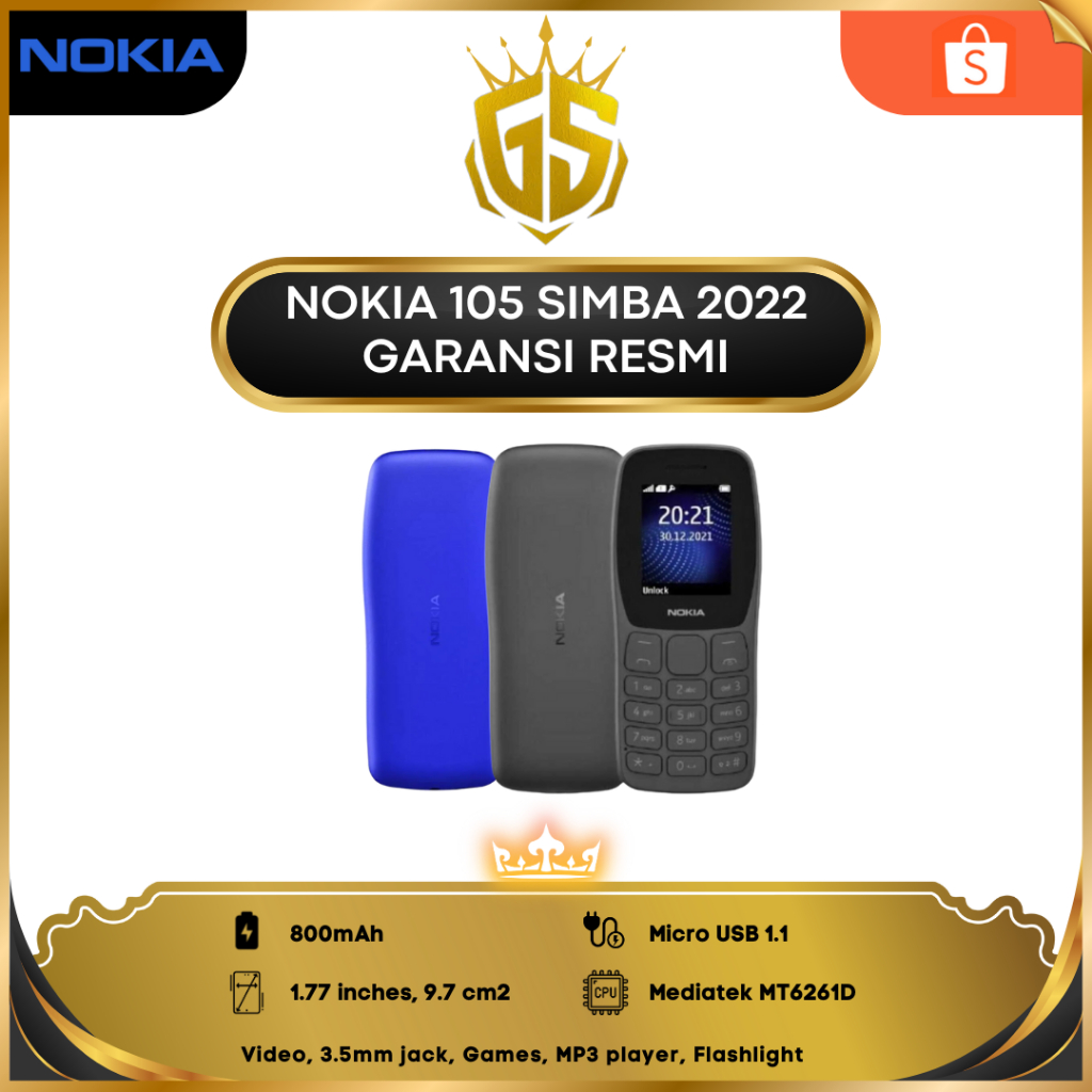 Jual Nokia 105 SIMBA 2022 Garansi Resmi | Shopee Indonesia