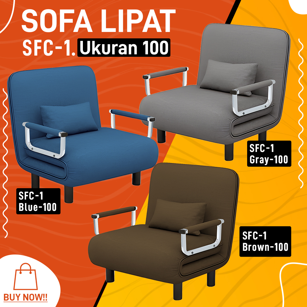 Jual Sofa Bed Minimalis Kursi Tidur Multifungsi Ukuran 100CM Sofabed ...